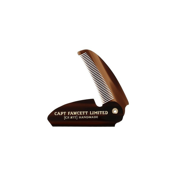 CAPTAIN FAWCETT FOLDING POCKET MOUSTACHE COMB