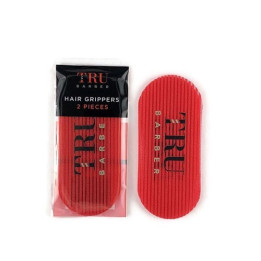 TRUBARBER VELCRO HAIR GRIPPERS - PACK OF 2 (COLOUR RED)