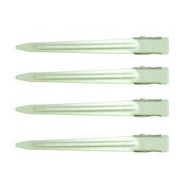 DENMAN DUCK BILL SECTIONING CLIPS  PACK OF 4 (SILVER)