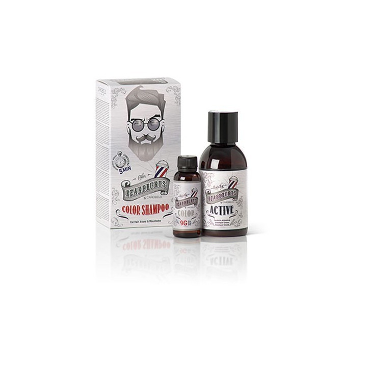 BEARDBURYS COLOR SHAMPOO FOR HAIR, BEARD AND MOUSTACHE GRAY 9G