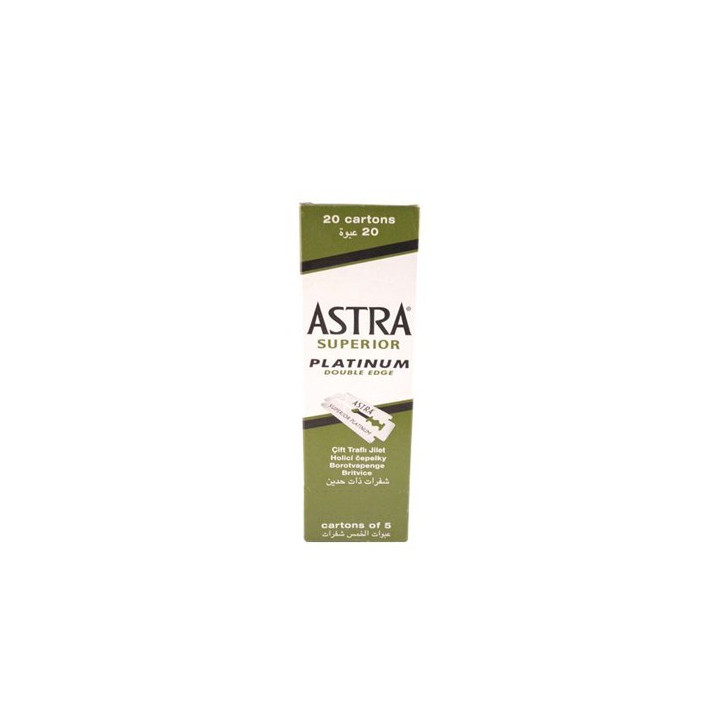 ASTRA SUPERIOR PLATINUM DOUBLE EDGE RAZOR BLADES (20*5 blades pack)