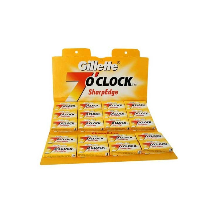 GILLETTE 7 O'CLOCK SHARP EDGE (100 BLADES IN PACKETS OF 5)