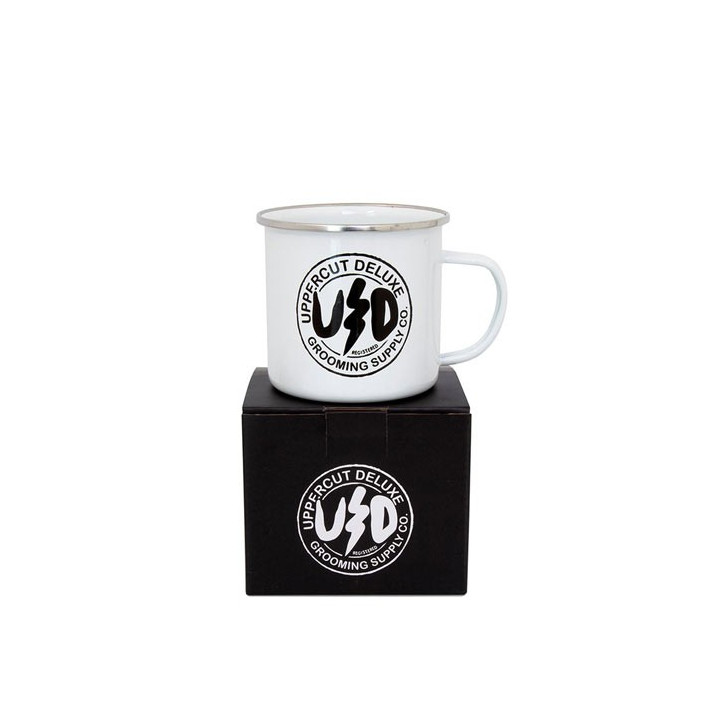 UPPERCUT DELUXE ENAMEL TRAVEL MUG WHITE