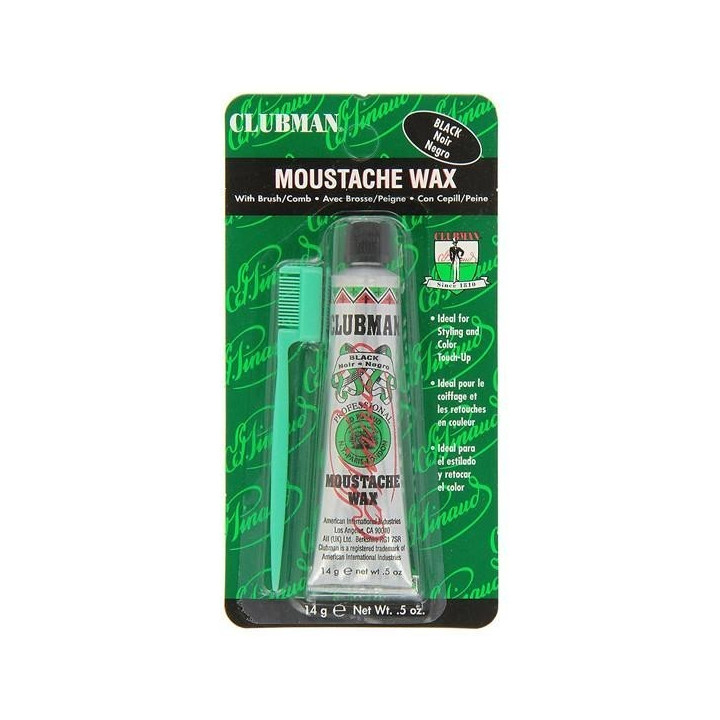 CLUBMAN PINAUD MOUSTACHE WAX  BLACK 14GR