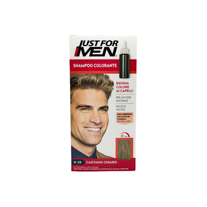 JUST FOR MEN SHAMPOO IN COLOR LIGHT BROWN H 25