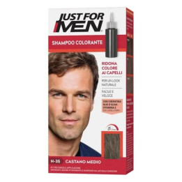 JUST FOR MEN SHAMPOO IN COLOR H 35 ΚΑΣΤΑΝΟ ΜΕΣΑΙΟ