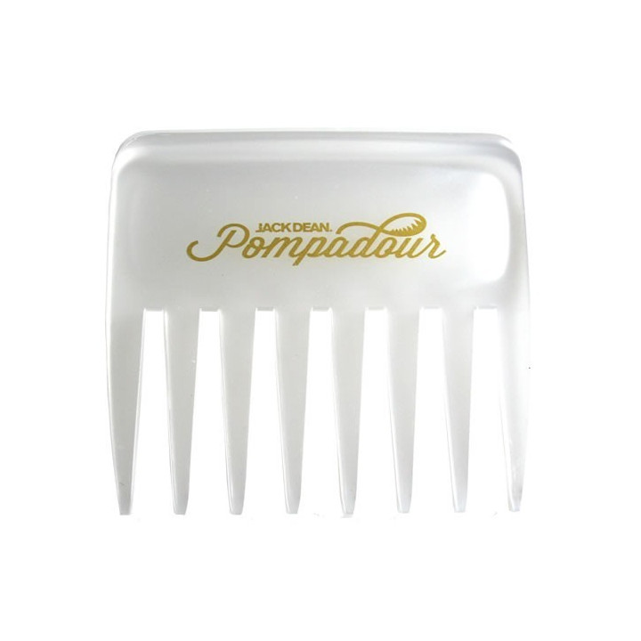 JACK DEAN POMPADOUR STREAKER 8 TEETH COMB WHITE