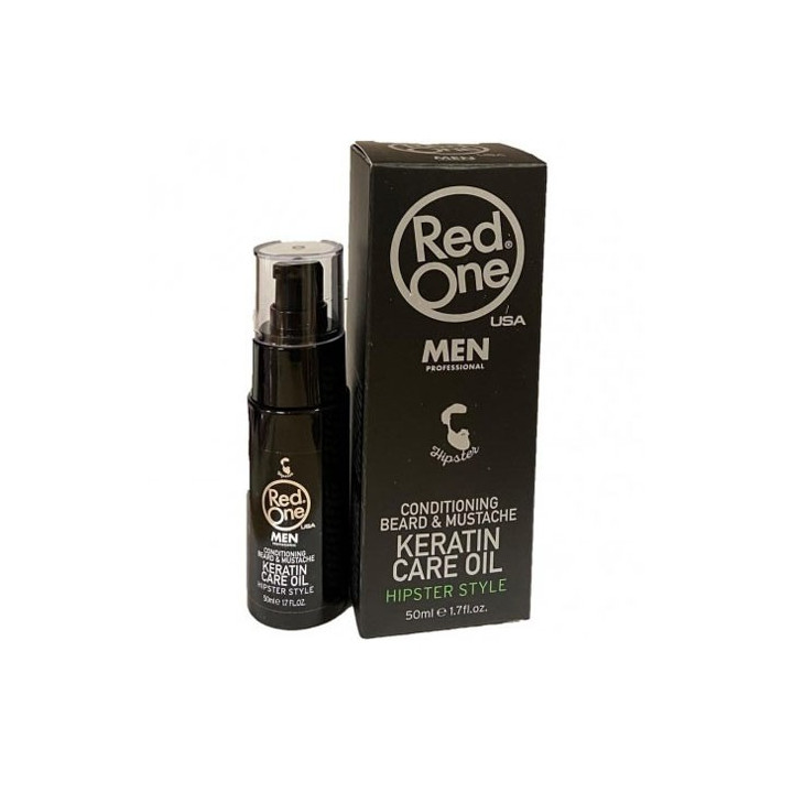 RED ONE BEARD & MUSTACHE OIL (KERATIN) 50ML