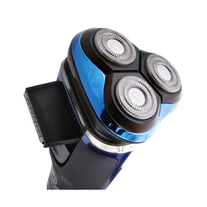BARBASOL RECHARGEABLE WET AND DRY SHAVER WITH STAINLESS STEEL BLADES