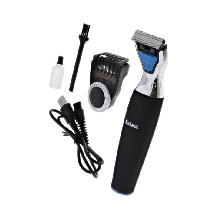 BARBASOL POWER SINGLE BLADE WITH BEARD TRIMMER ATTACHMENT