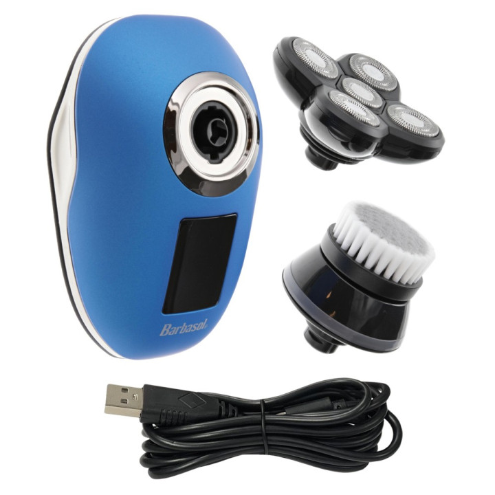 BARBASOL RECHARGEABLE LCD SCREEN HAED SHAVER SET