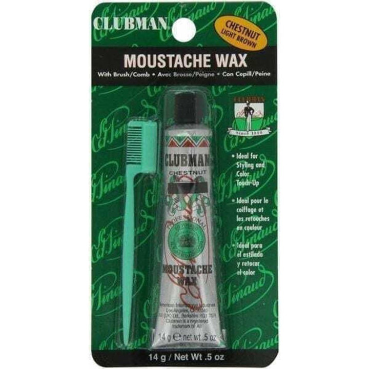 CLUBMAN MOUSTACHE WAX LIGHT BROWN 14GR