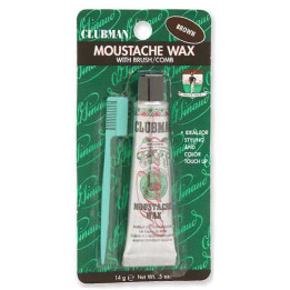 CLUBMAN MOUSTACHE WAX BROWN 14GR
