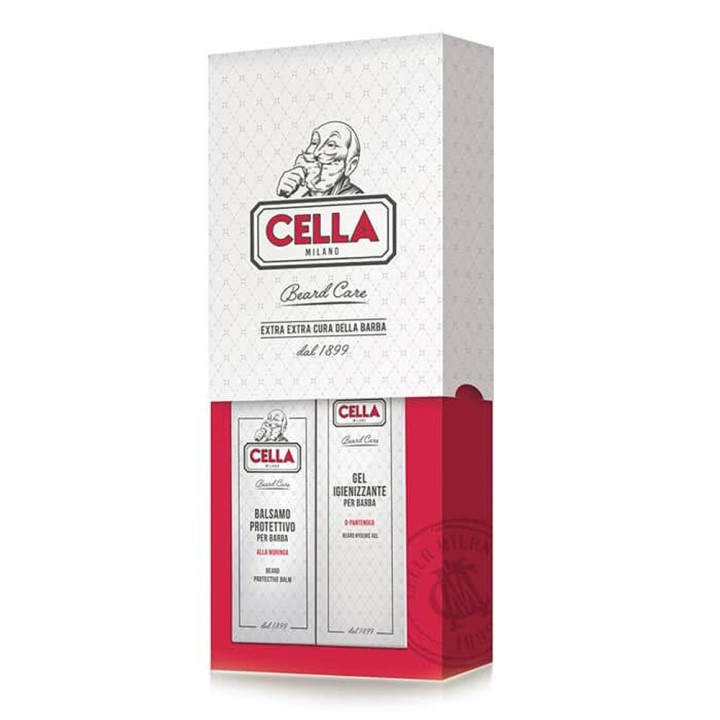 CELLA MILANO BEARD CARE SET PROTECTIVE BALM AND SANITISING GEL