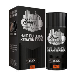 THE SHAVE FACTORY HAIR BUILDING KERATIN FIBER BLACK 21GR