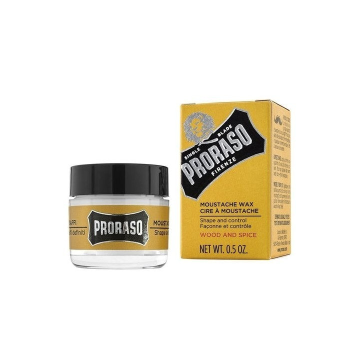 PRORASO MOUSTACHE WAX WOOD & SPICE 15 ML