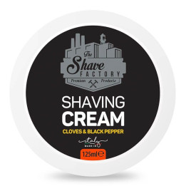 THE SHAVE FACTORY SHAVING SOAP CLOVES & BLACK PEPPER 125ML