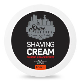 THE SHAVE FACTORY SHAVING SOAP GINSENG & BLACK PEPPER 125ML