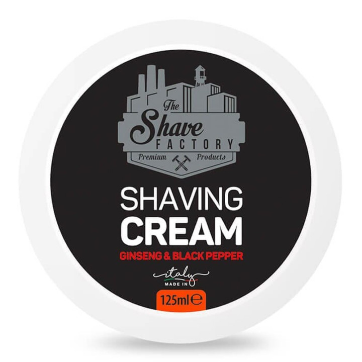 THE SHAVE FACTORY SHAVING SOAP GINSENG & BLACK PEPPER 125ML