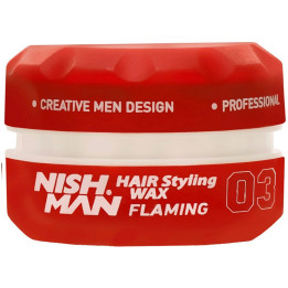 NISHMAN HAIR WAX FLAMING 03 WATER-BASED POMADE 150ML