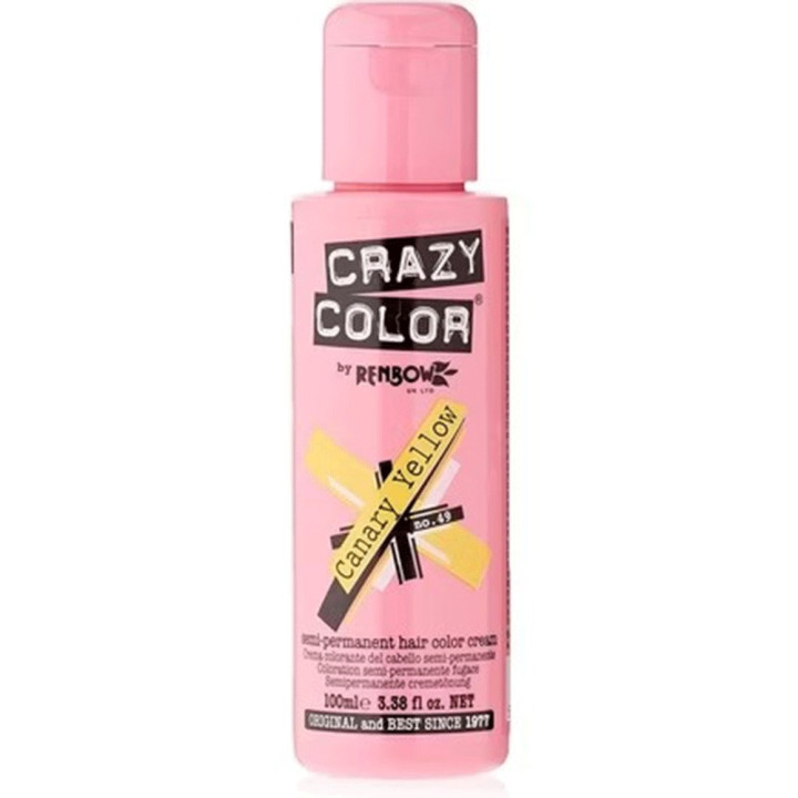 CRAZY COLOR SEMI PERMANENT NO.49 PAINT CANARY YELLOW 100 ML