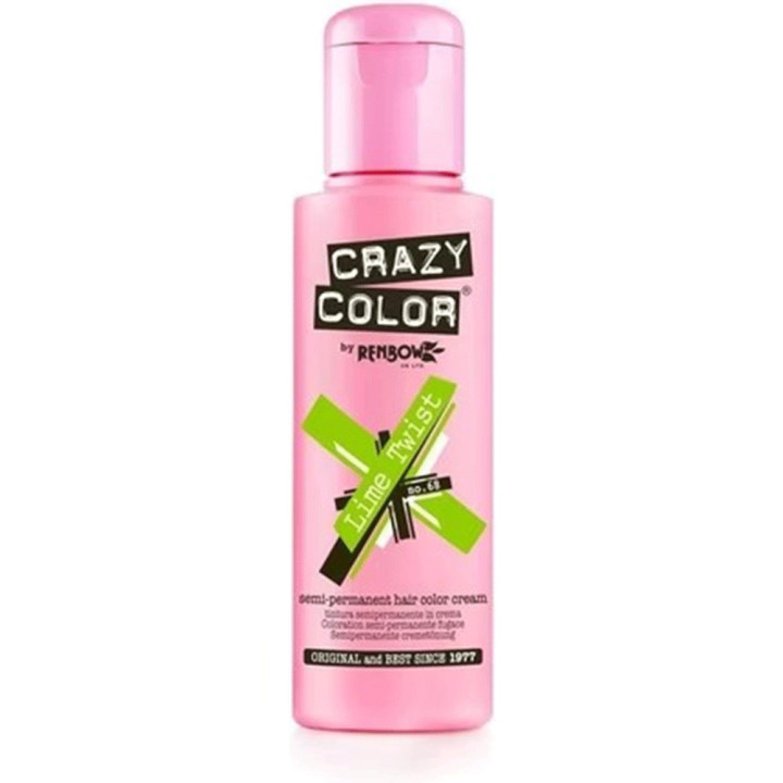 CRAZY COLOR SEMI PERMANENT HAIR DYE NO.68 LIME TWIST 100 ML