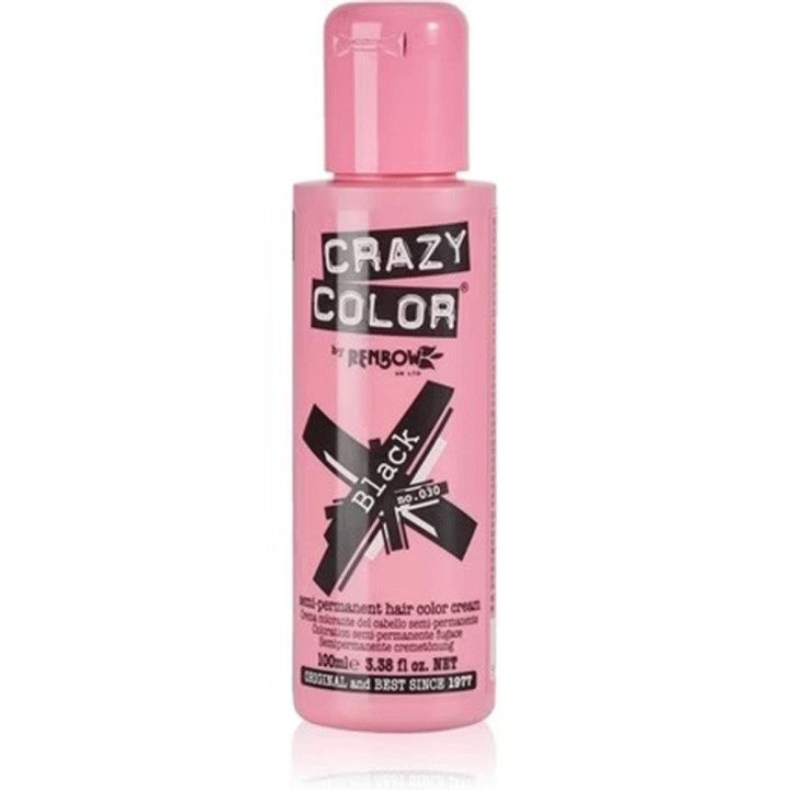 CRAZY COLOR SEMI PERMANENT HAIR DYE NO.30 BLACK 100 ML