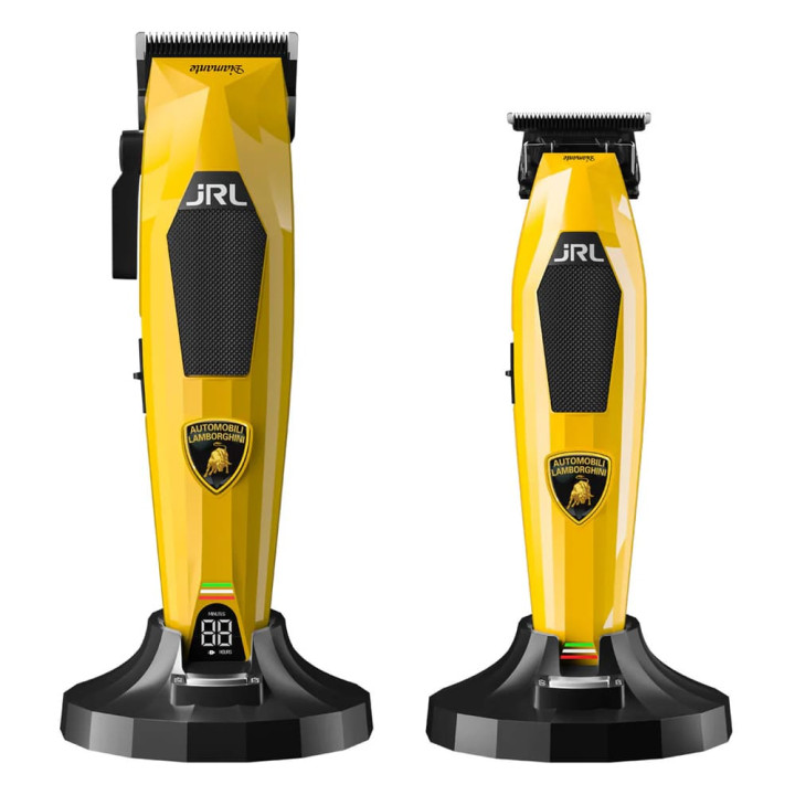 JRL LAMBORGHINI DIAMANTE KIT YELLOW HAIR CLIPPER CORDLESS 2025C AND TRIMMER CORDLESS 2025T