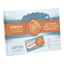 100 RAZOR BLADES DOUBLE EDGE MERKUR SUPER PLATINUM