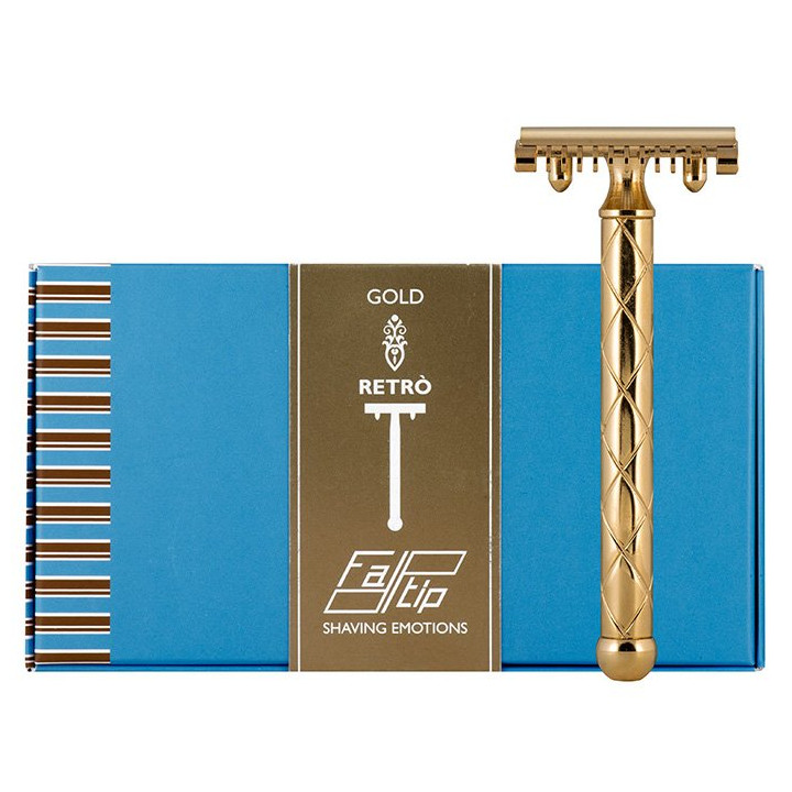 FATIP SAFETY RAZOR GOLDEN HANDLE RETRO