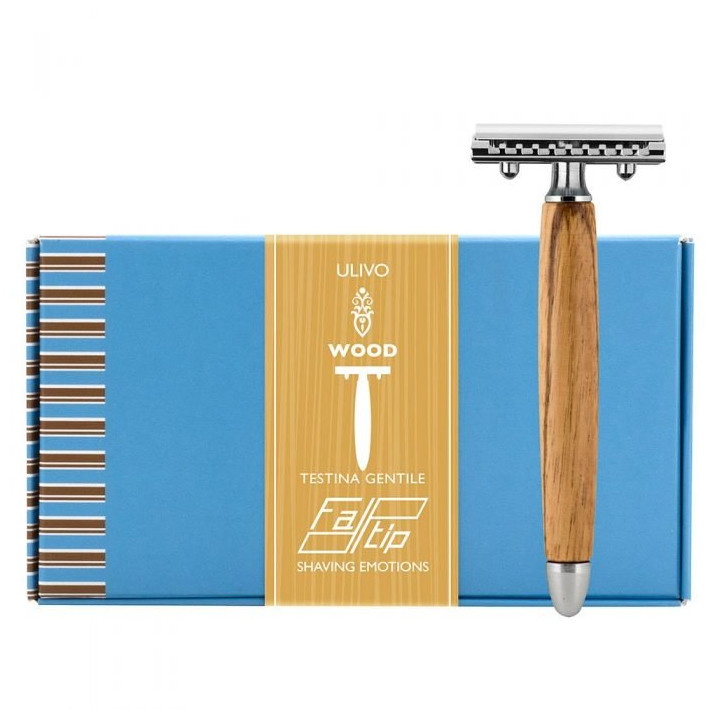 FATIP SAFETY RAZOR OLIVE WOOD GENTILE HEAD