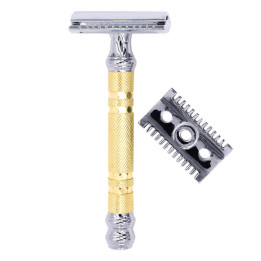 PARKER SAFETY RAZOR 69CR CONVERTIBILE CLOSED AND OPEN COMB