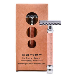 PARKER SAFETY RAZOR 63C GOLD ROSE OPEN COMB