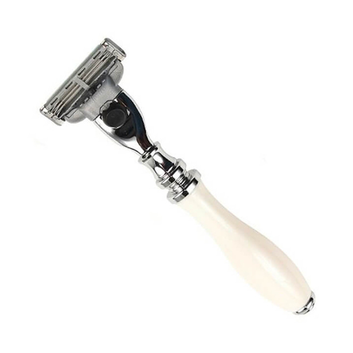 PARKER SAFETY RAZOR MACH 3 WHITE HANDLE