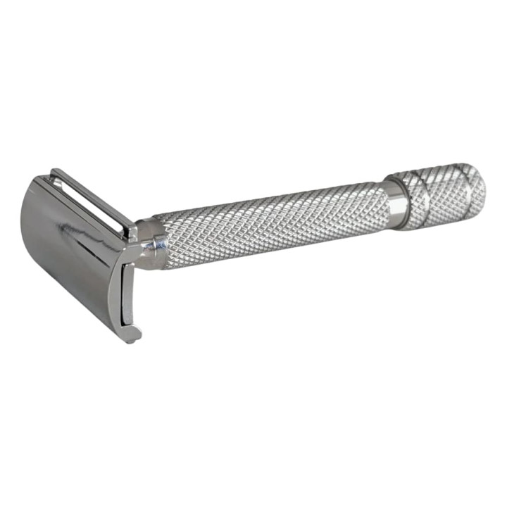 RAZOROCK NEXT SAFETY RAZOR LEVEL 135 WITH HOLLOW BARBER POLE LONG HANDLE