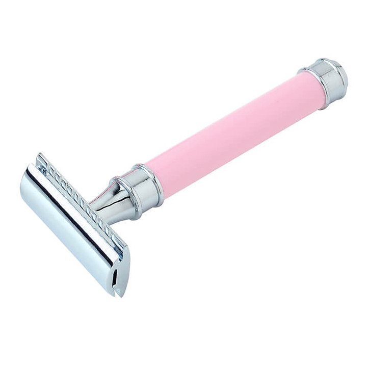 PEARL SHAVING SAFETY RAZOR A-141 PINK HANDLE