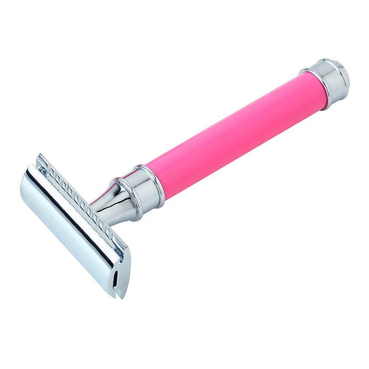 PEARL SHAVING SAFETY RAZOR A-141 FUCHSIA HANDLE