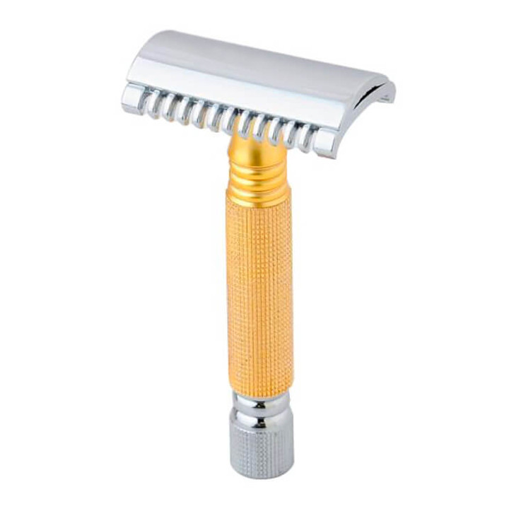 PEARL SHAVING SAFETY RAZOR SSH-02 GOLD OPEN COMB