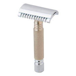 PEARL SHAVING SAFETY RAZOR SSH-02 SILVER OPEN COMB