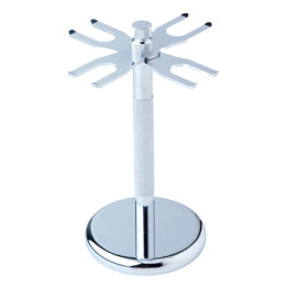 PEARL SHAVING STAND FOR SAFETY RAZOR CHROME METAL 4 SLOT