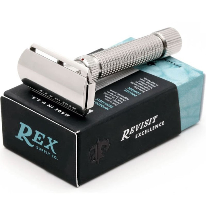 REX SAFETY RAZOR ADJUSTABLE AMBASSADOR 316 STAINLESS STEEL - RSC-101