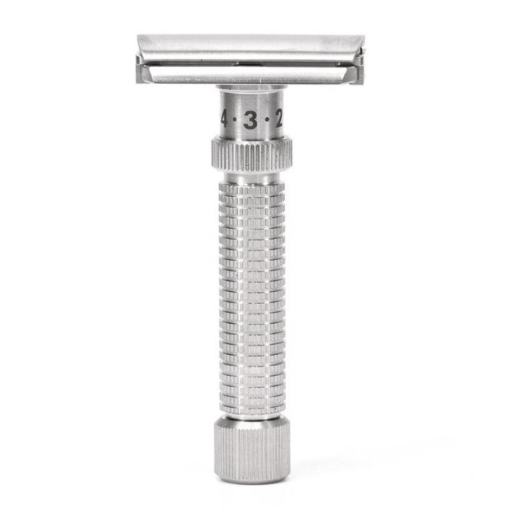 REX SAFETY RAZOR ADJUSTABLE AMBASSADOR 316 STAINLESS STEEL - RSC-101