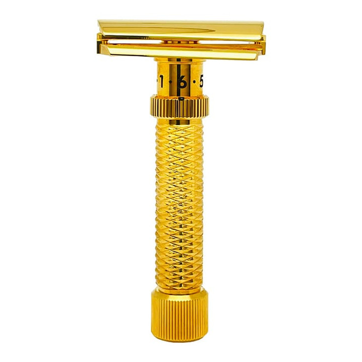 REX ADJUSTABLE SAFETY RAZOR SLANT KONSUL DELUXE GOLD-109G