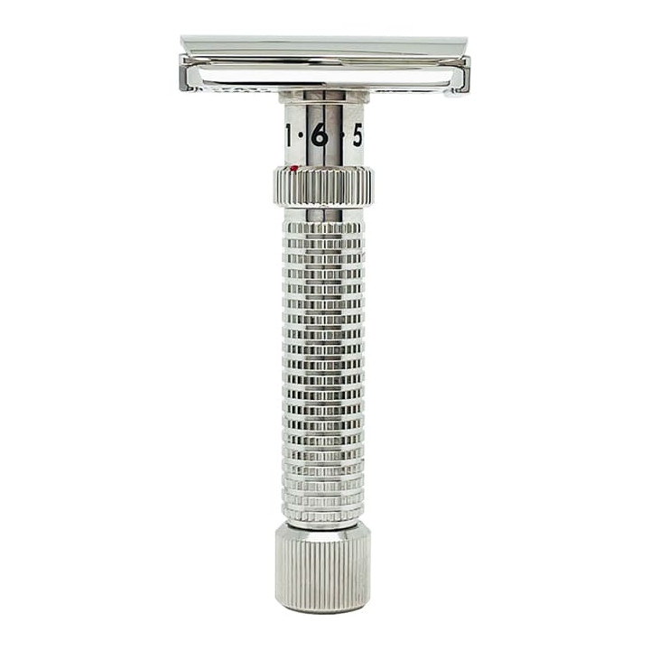 REX SAFETY RAZOR ADJUSTABLE AMBASSADOR DELUXE RHODIUM - RSC-101R