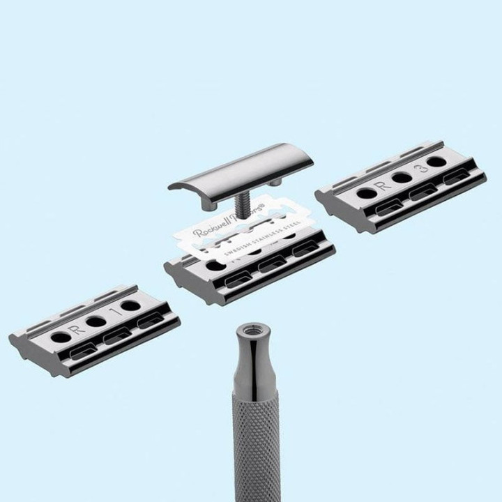 ROCKWELL SAFETY RAZOR 6C CHROME GUN METAL