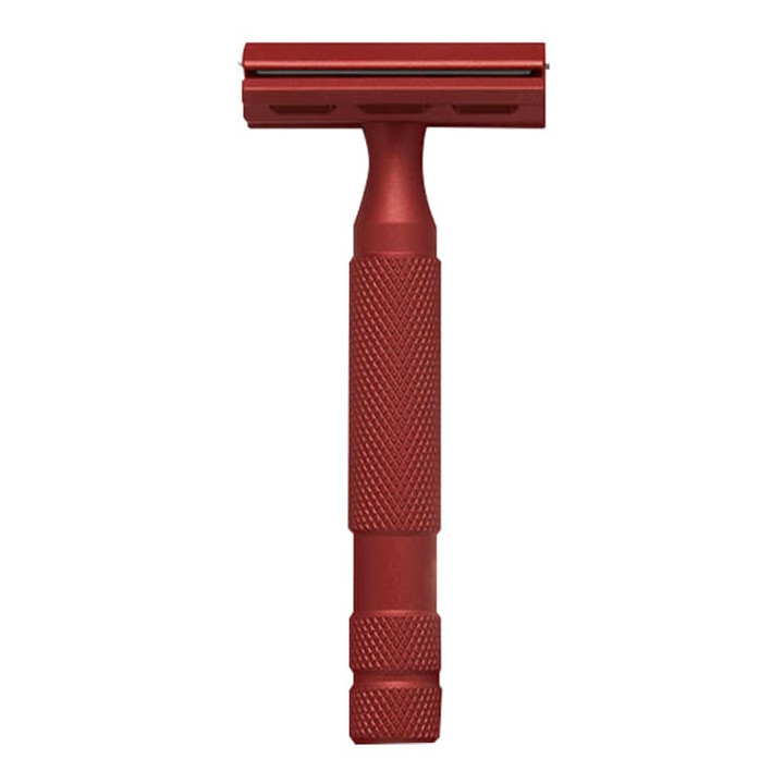 ROCKWELL 6S SAFETY RAZOR RED STAINLESS STEEL