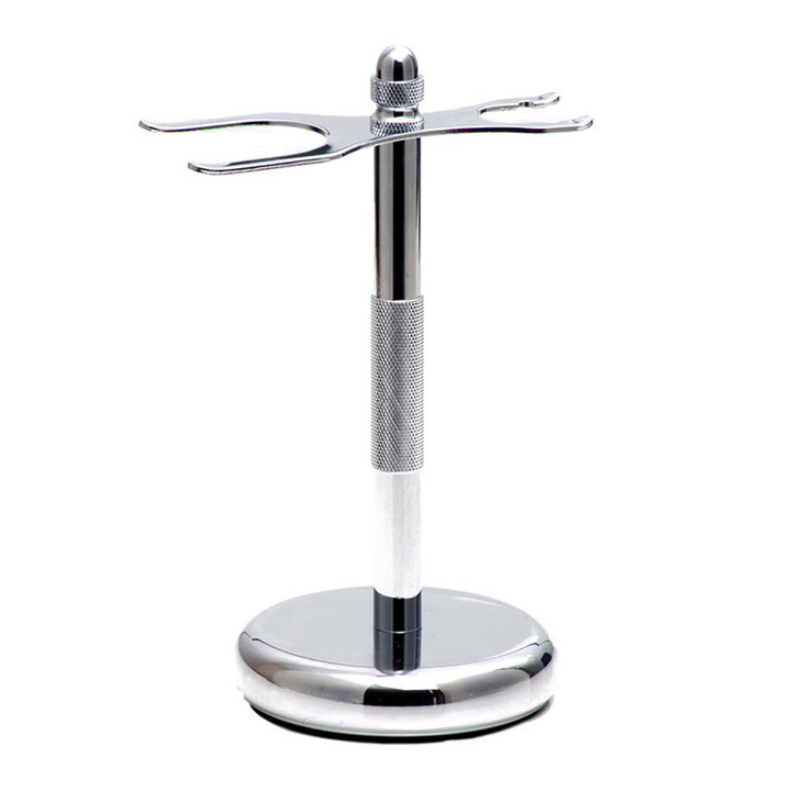 ROCKWELL STAND FOR RAZOR AND BRUSH WHITE CHROME