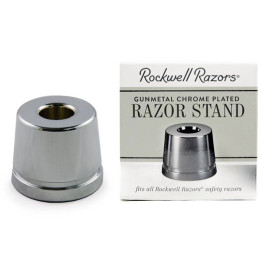 ROCKWELL BASE STAND STAINLESS STEEL FOR SAFETY RAZOR GUNMETAL