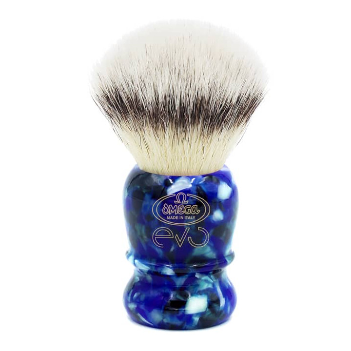 OMEGA SHAVING BRUSH EVO 2.0 SYNTHETIC BLUE