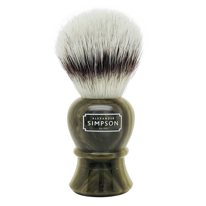 SIMPSON SHAVING BRUSH SYNTHETIC ISLINGTON FAUX HORN L
